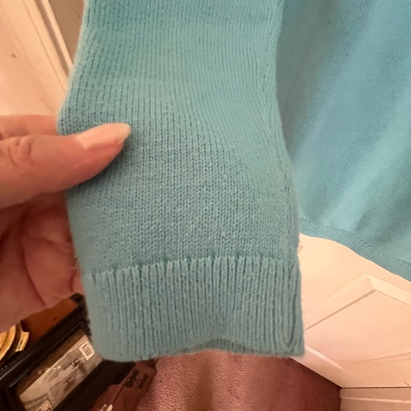 Talbots Long Sleeve Turquoise Sweater - Picture 6 of 9
